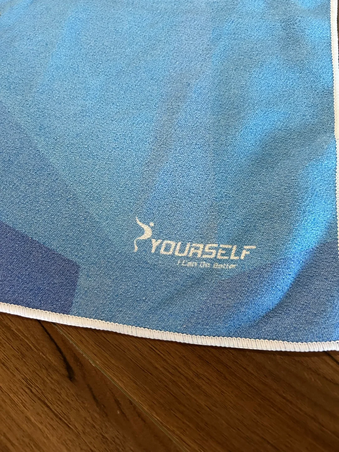 YOURSELF Yoga mat Towel - Blue Geometric Pattern thumbnail