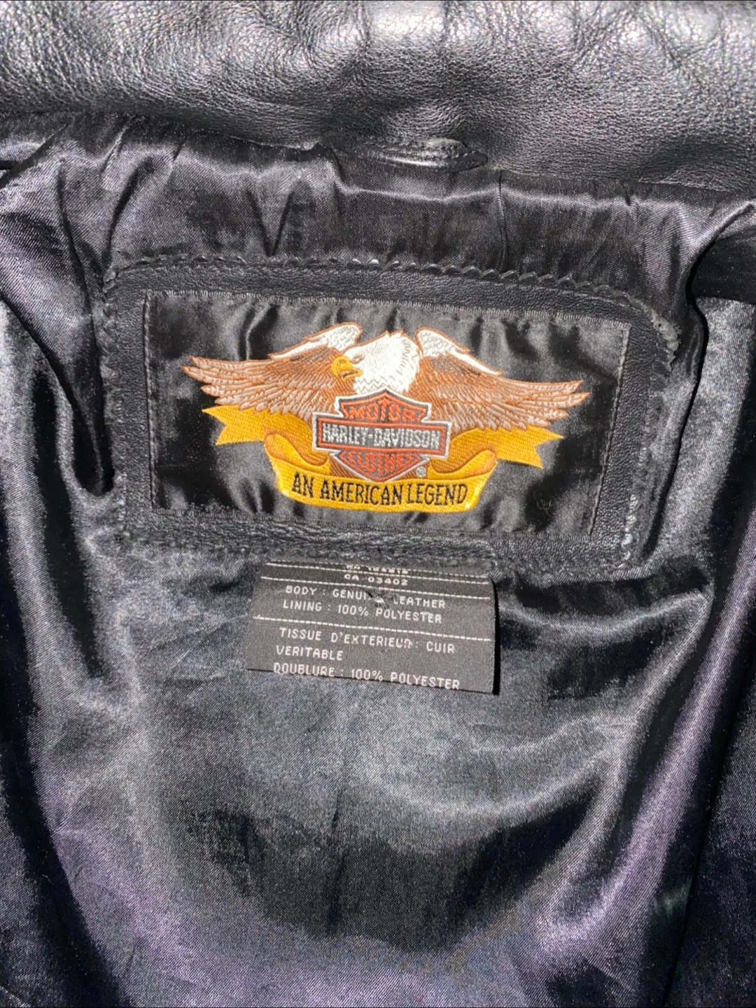 Harley Davidson 100th Anniversary  Motorcycle Leather Jacket XL image indicator(4)