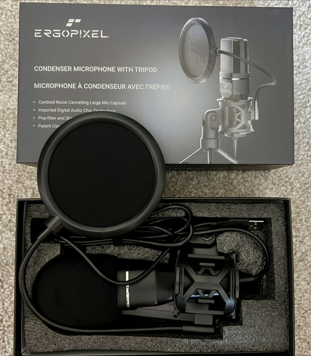Ergopixel Condenser Microphone with Tripod - New in Box - photo 2