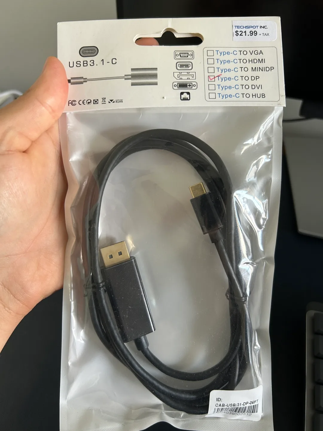 USB C to DisplayPort Cable - New thumbnail