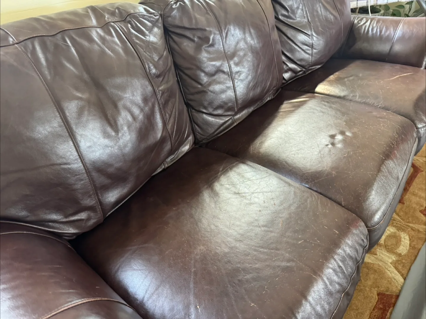 3 Leather Sofas Set