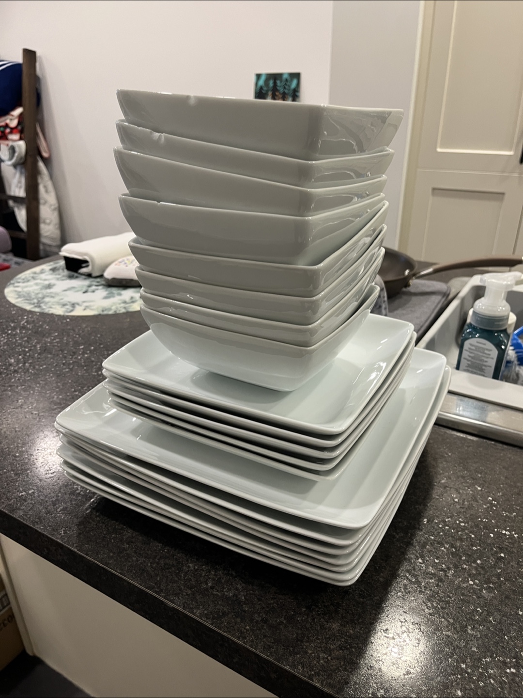 White Square Dinnerware Set
