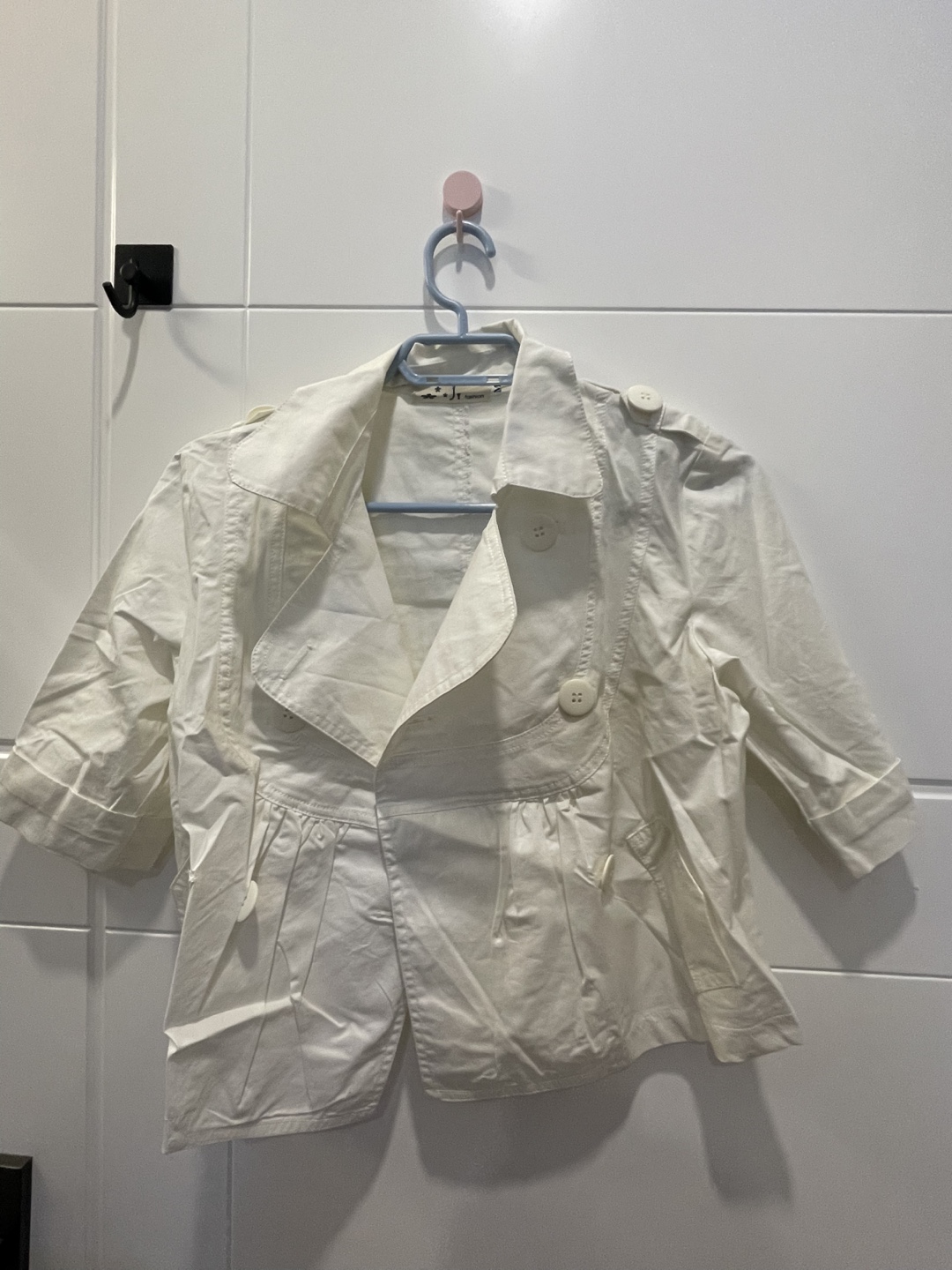 White Cropped Jacket