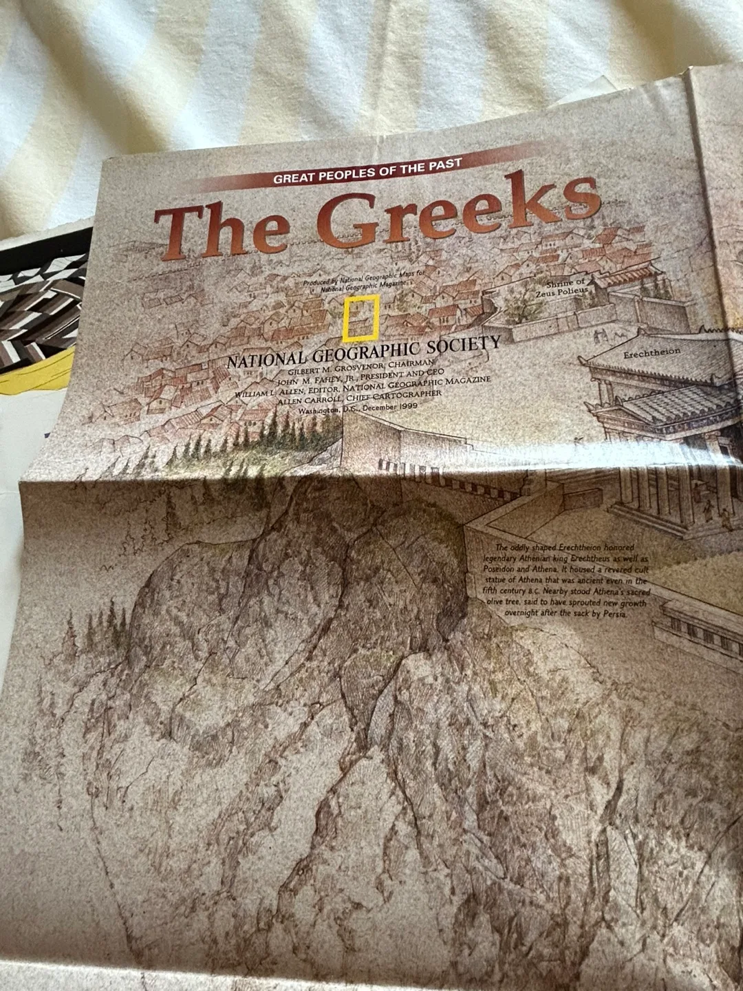 Ancient Greece National Geographic Map Poster 22 x 36 inches thumbnail