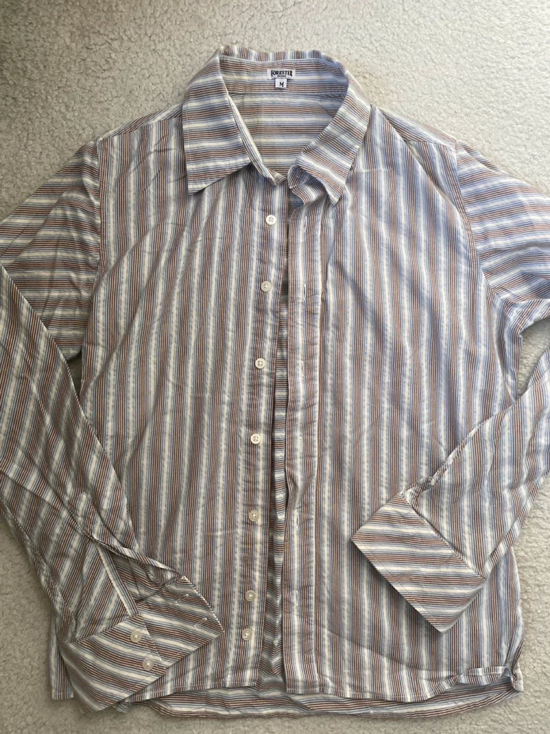 Forester Striped Button-Up Shirt 🇨🇦 Size M thumbnail