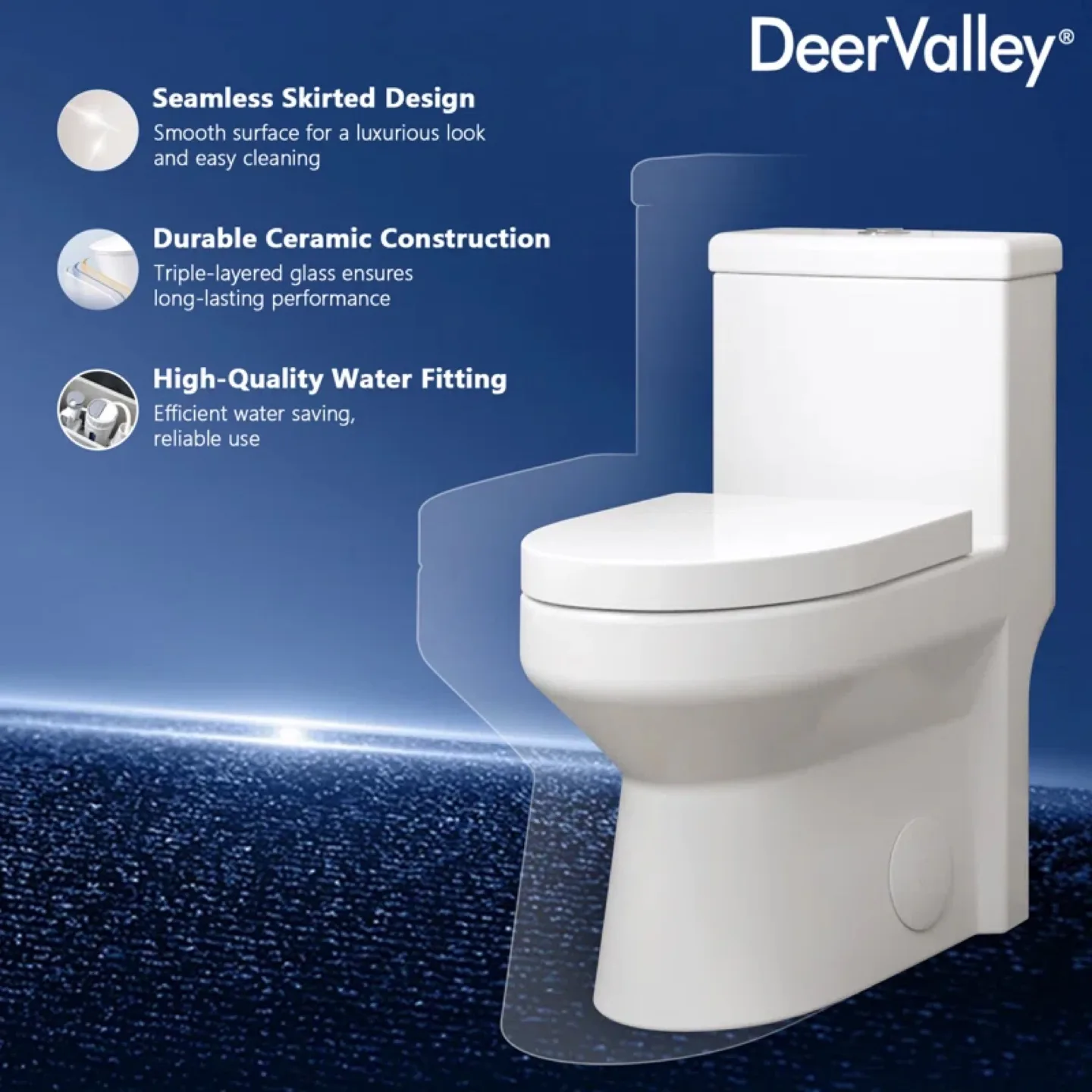 DeerValley Liberty 12" Small Round Toilet image indicator(4)