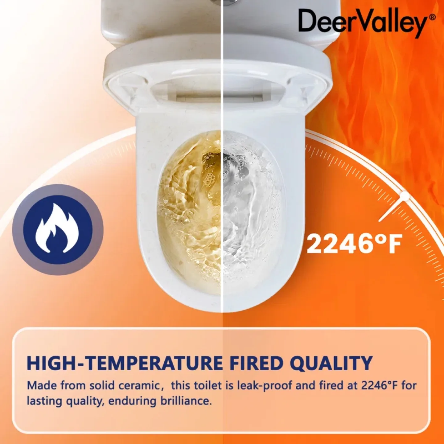 DeerValley Liberty 12" Small Round Toilet image indicator(8)