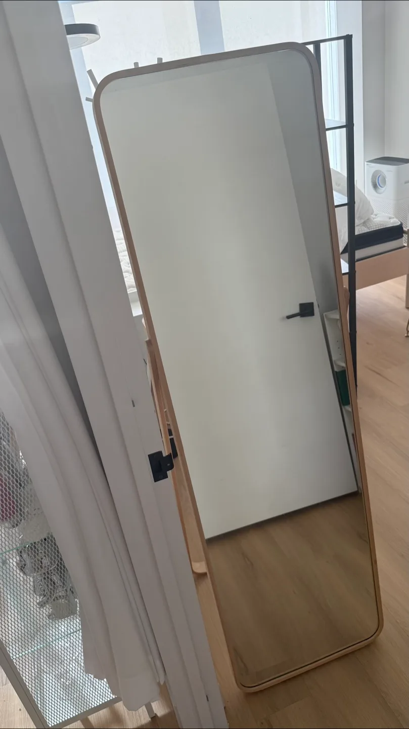 Full Length Mirror with Wooden Frame thumbnail
