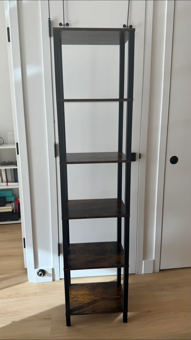 5-Tier Bookshelf Rustic Brown thumbnail