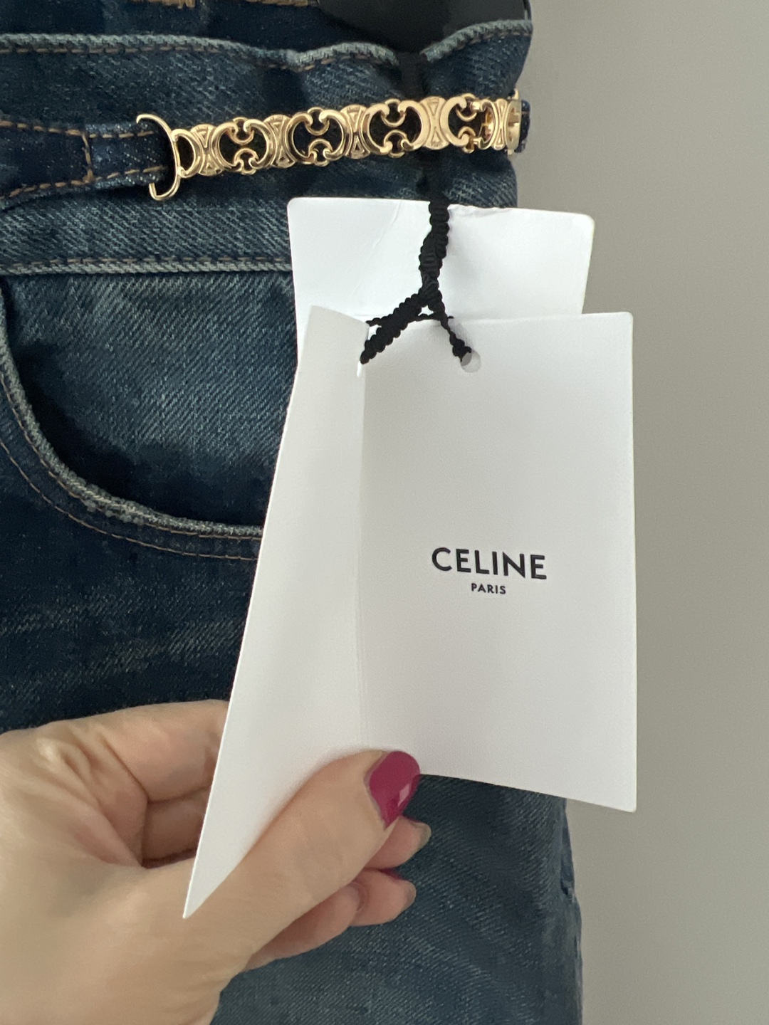 Celine Denim Mini Skirt, Size 28 - photo 3