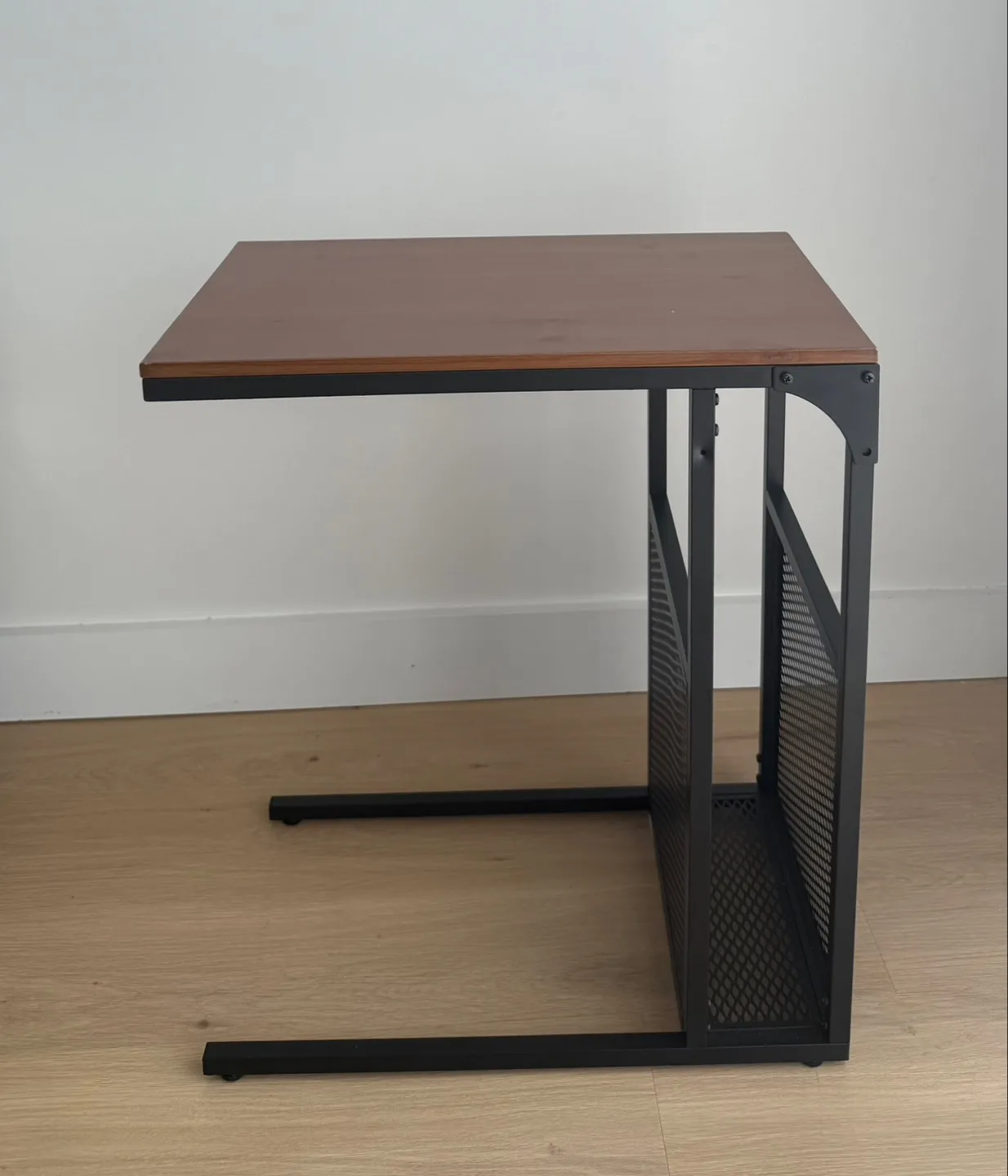 Brown & Black Metal End Table thumbnail
