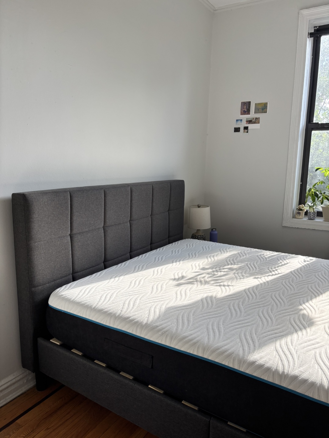 Queen bed frame and mattress