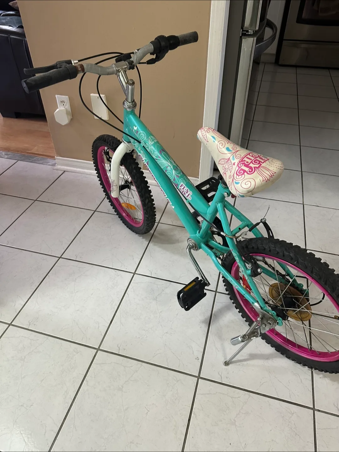 Supercycle Fly Girl 16" Bike - Turquoise/Pink thumbnail