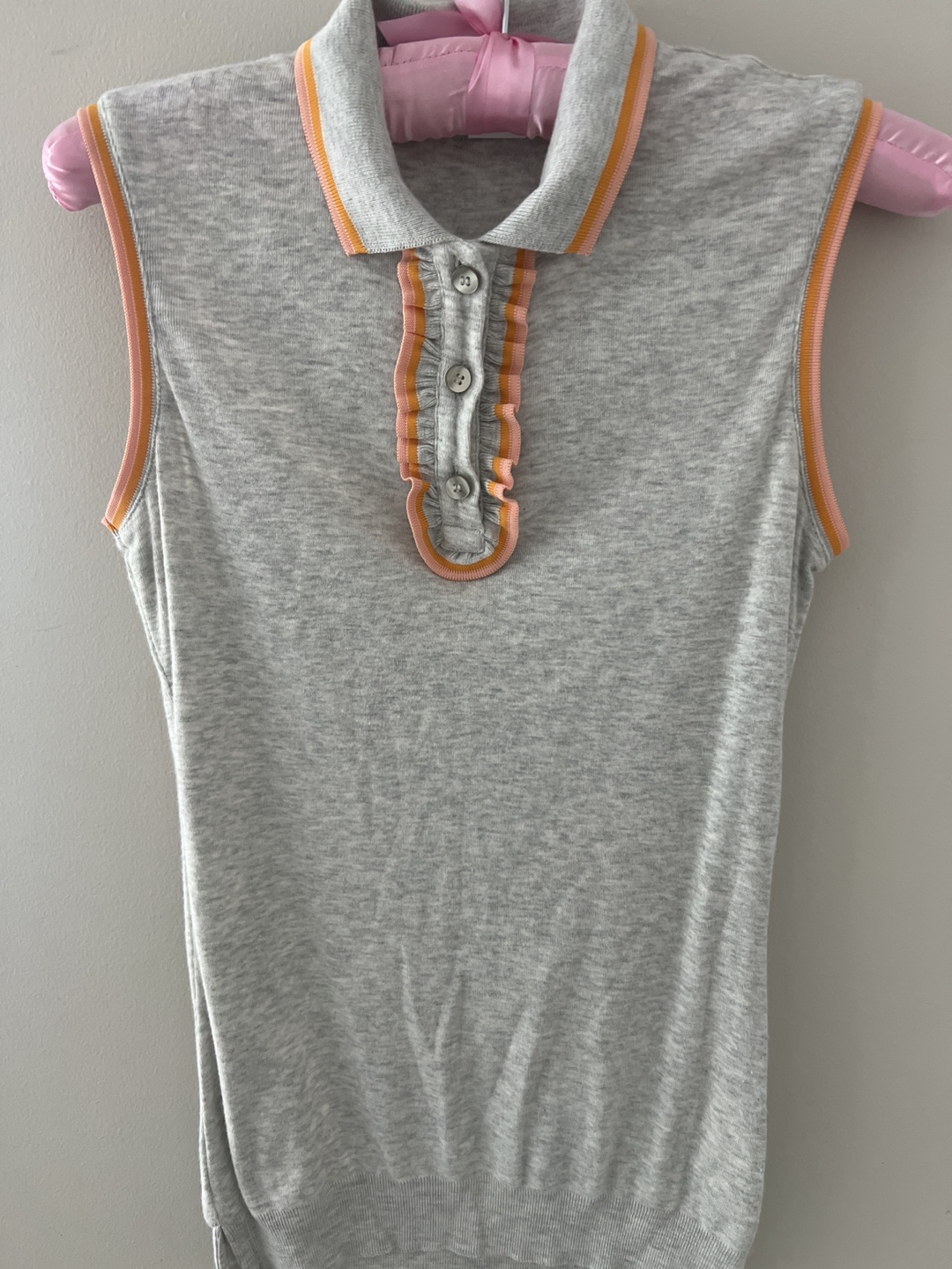 BOSS Sleeveless Polo Shirt - Grey