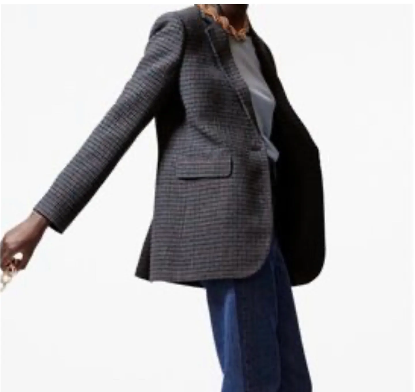 Zara Women’s Single Breasted Plaid Blazer thumbnail