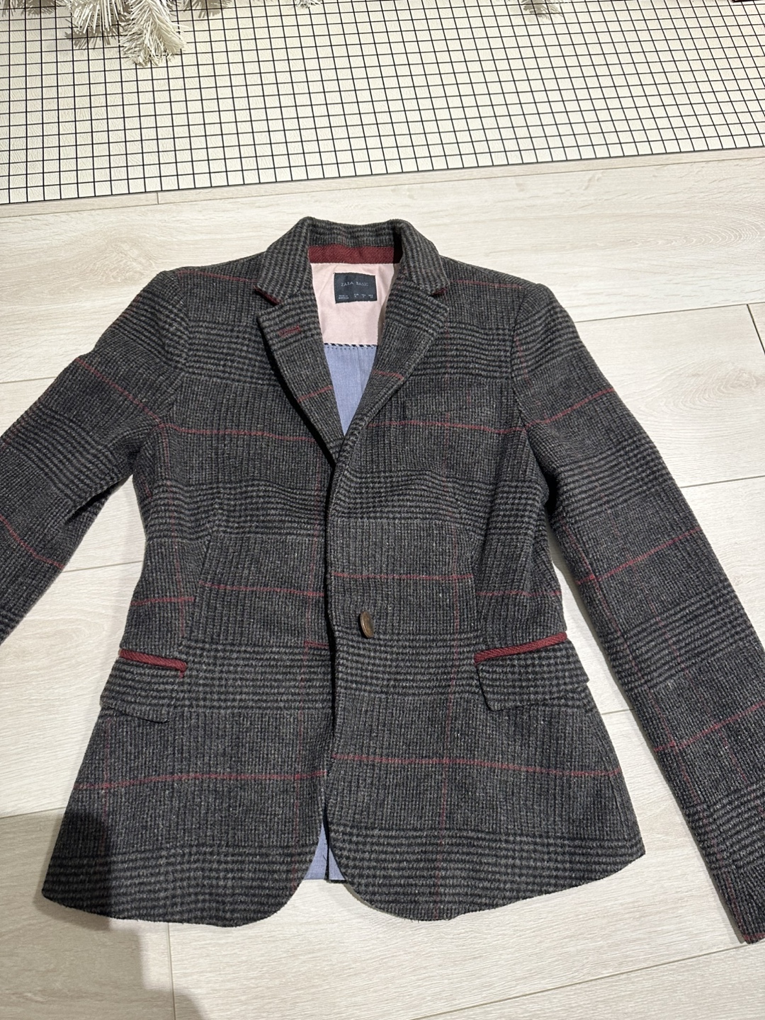 Zara Women’s Single Breasted Plaid Blazer - photo 2