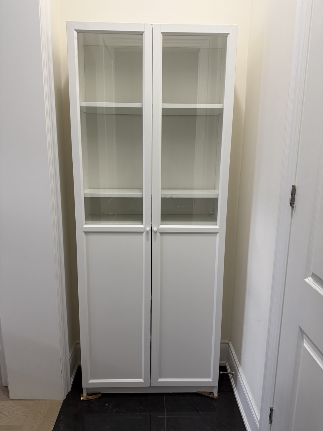IKEA Billy/Oxberg White Bookcase with Glass Doors - photo 2