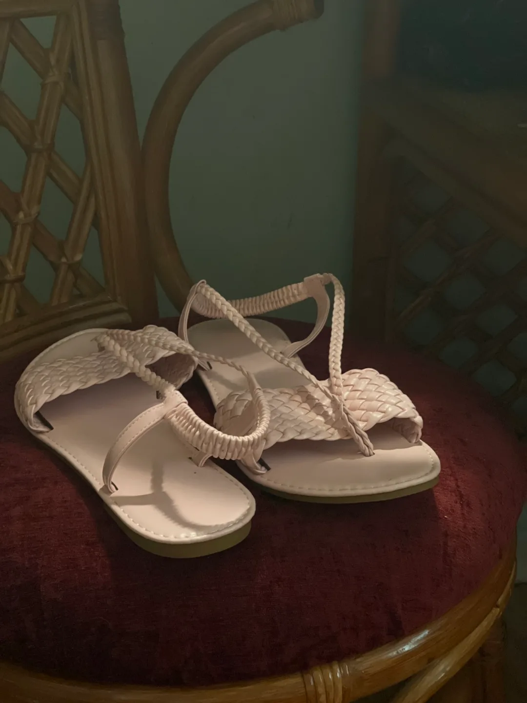 Pink Braided Sandals thumbnail