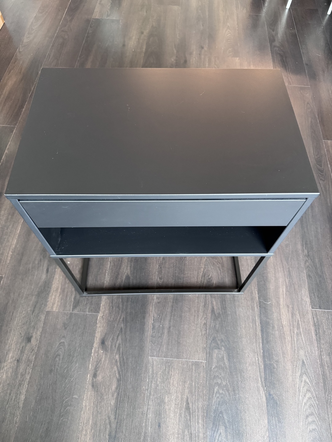 Black Nightstand with Drawer - photo 3