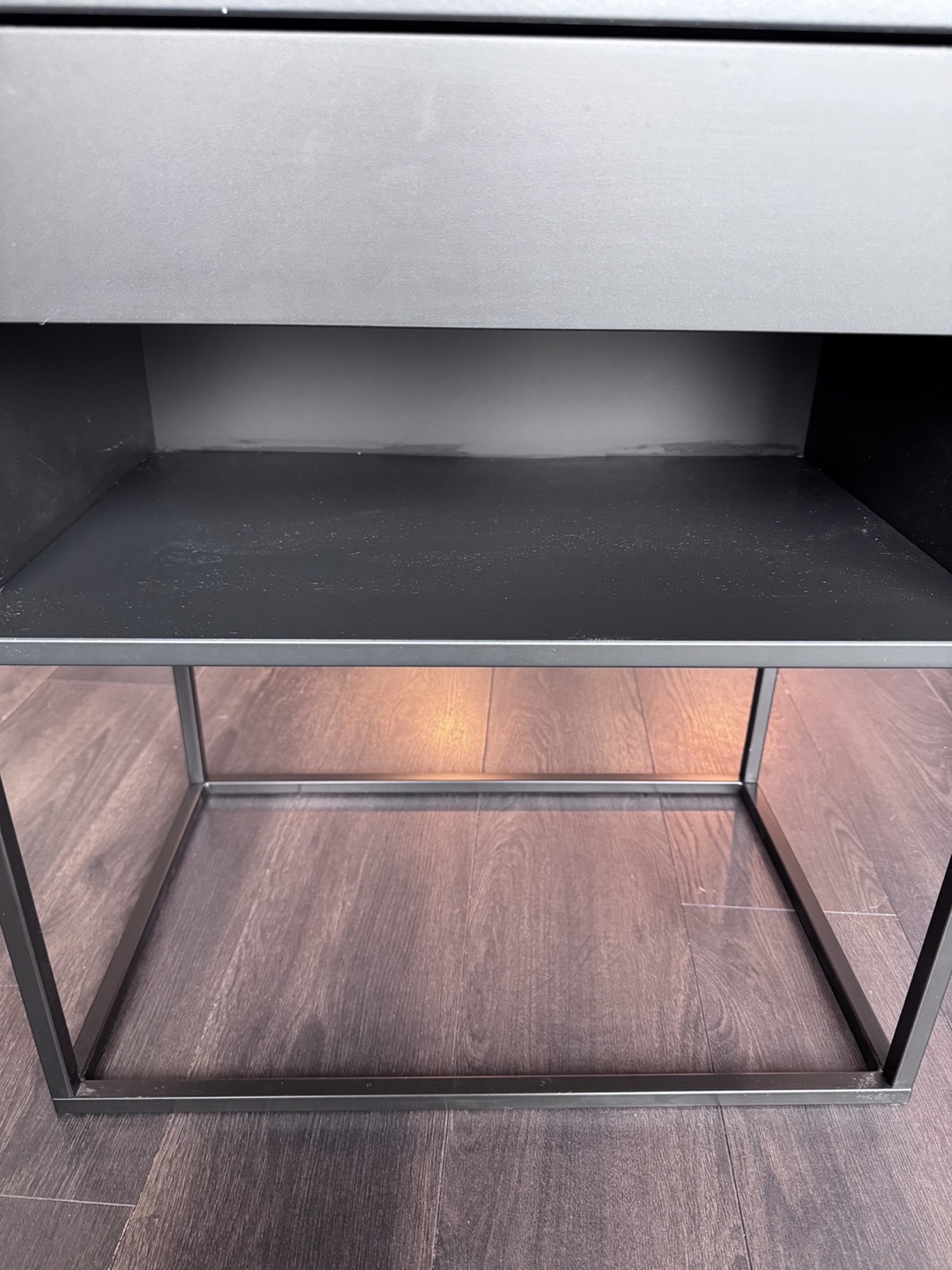 Black Nightstand with Drawer - photo 2