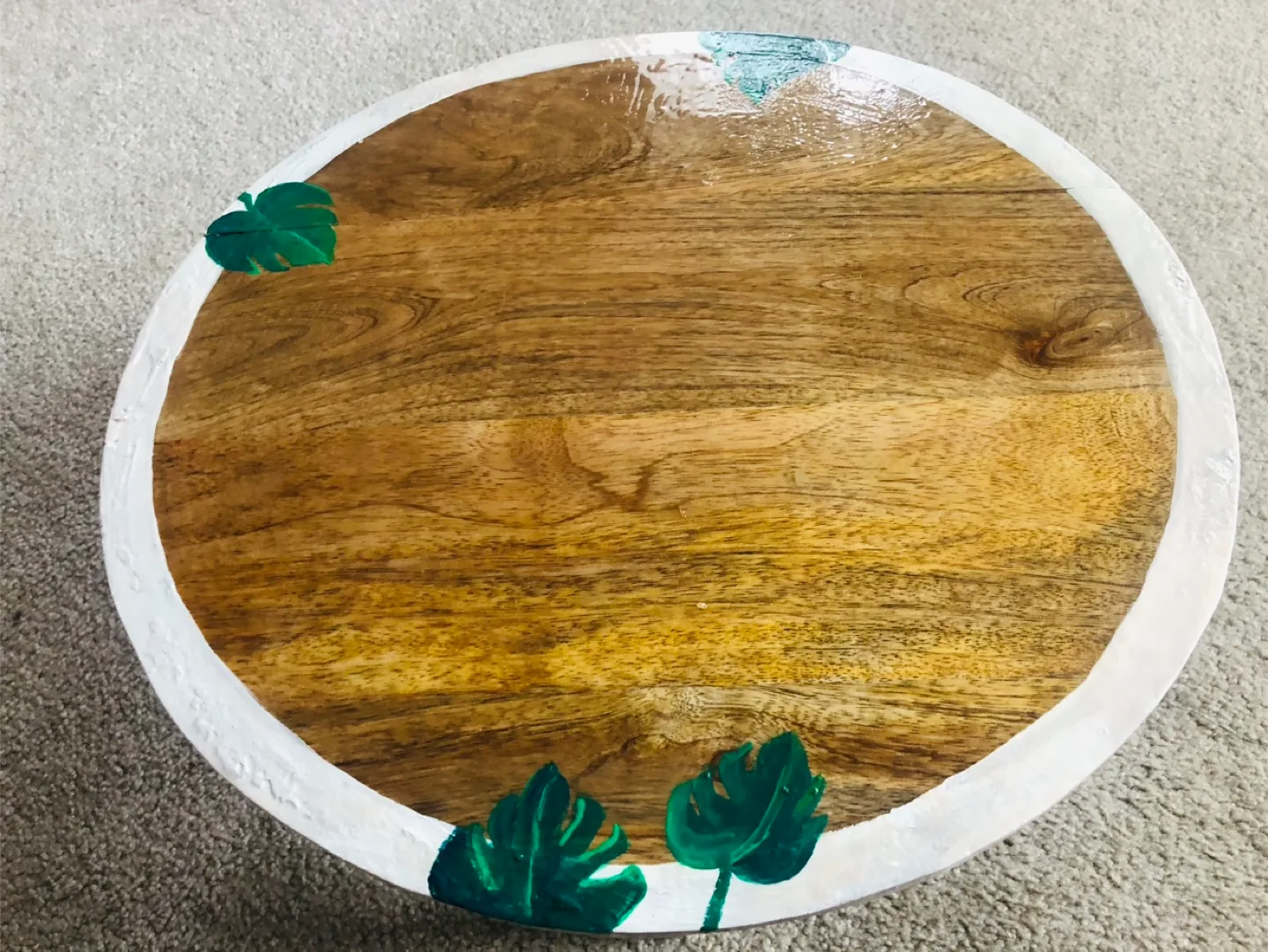 🇨🇦Hand-Painted Wood Accent Table thumbnail