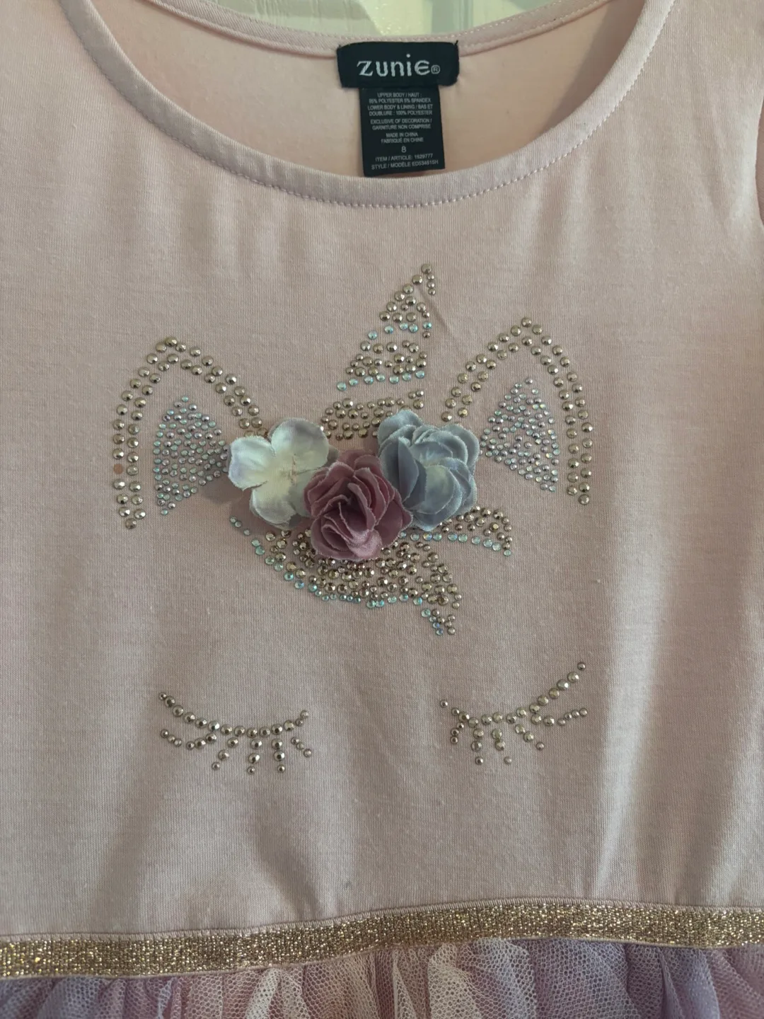 Girls' Dresses - Zunie, Blue/White, Ivory different sizes image indicator(4)