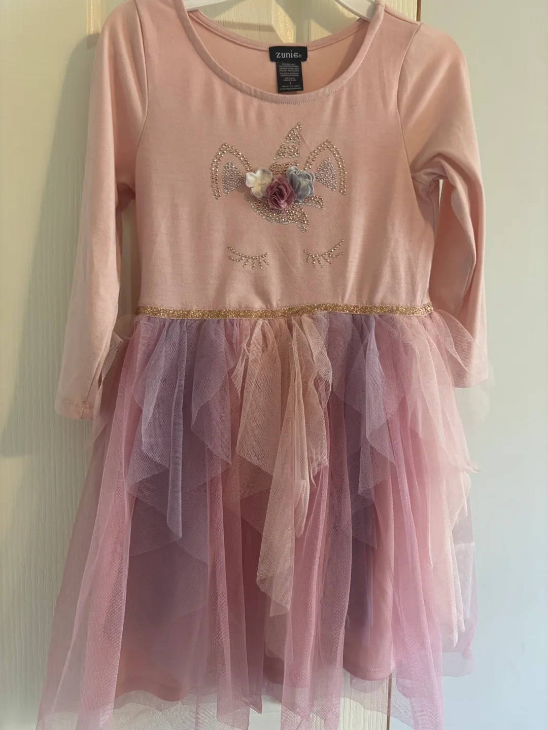 Girls' Dresses - Zunie, Blue/White, Ivory different sizes image indicator(3)