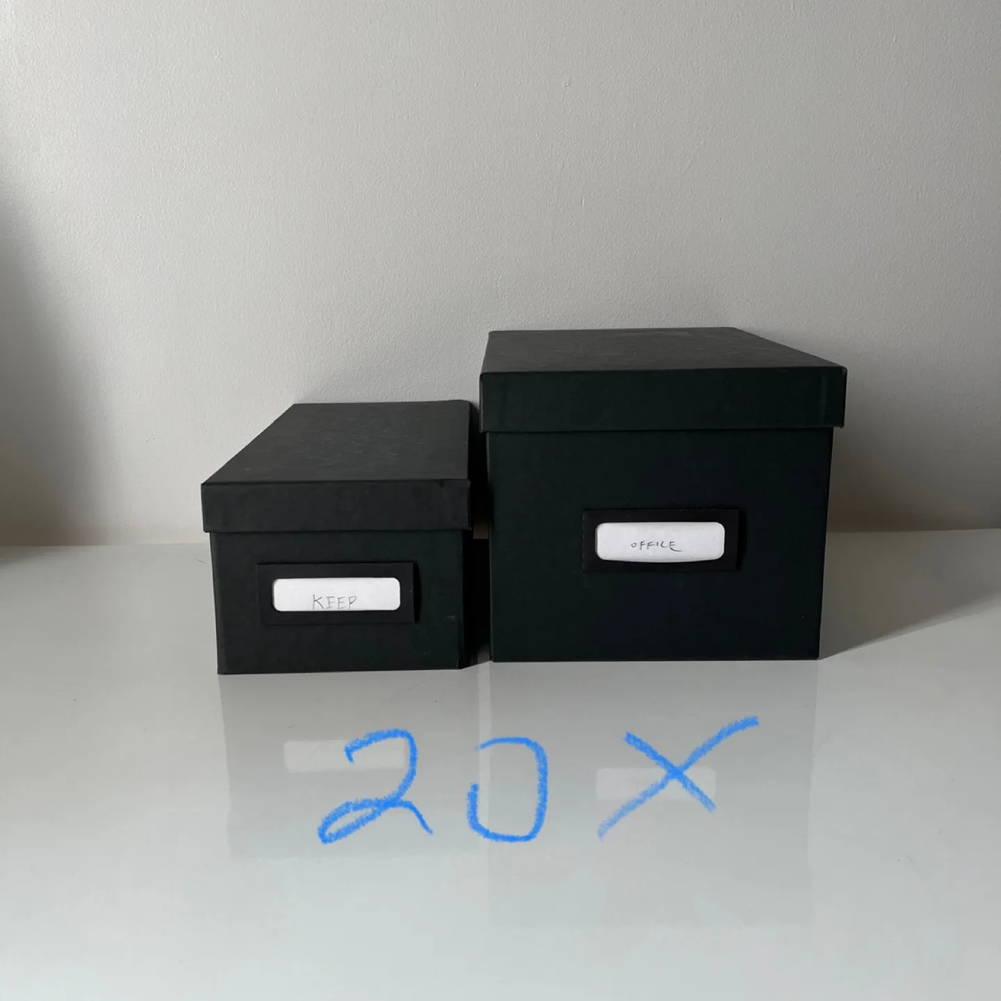 20x IKEA TJENA storage box with labels thumbnail