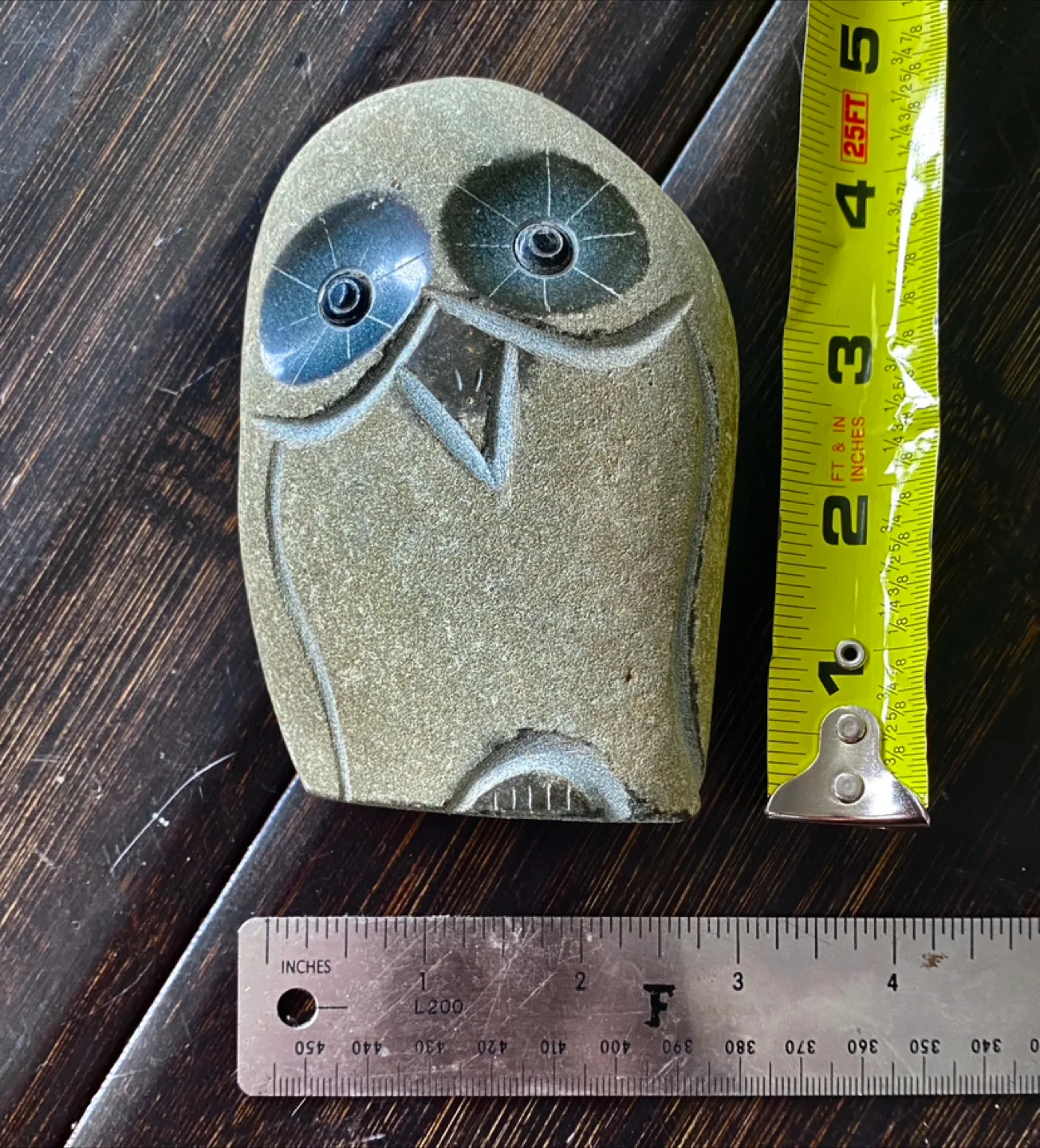 5" Boulder Owl Statue - Indoor Outdoor Sculpture image indicator(3)