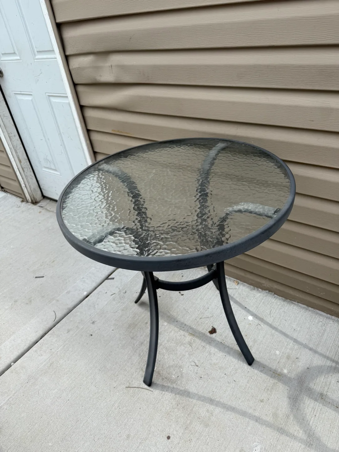 Round Glass Top Outdoor Table thumbnail