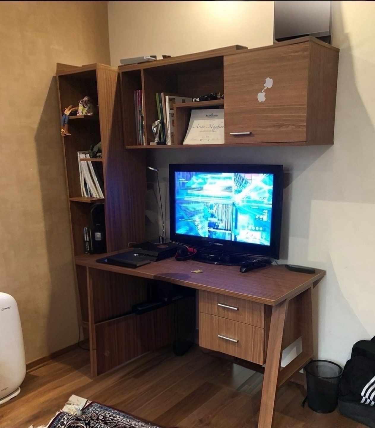 Wooden Desk & Bookshelf Set - photo 2