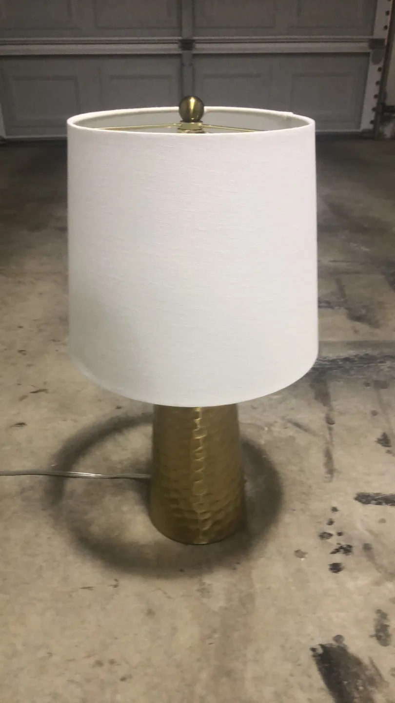 Gold Table Lamp with White Shade - 54cm Height image indicator(3)