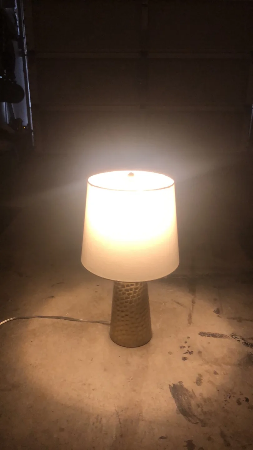 Gold Table Lamp with White Shade - 54cm Height image indicator(2)