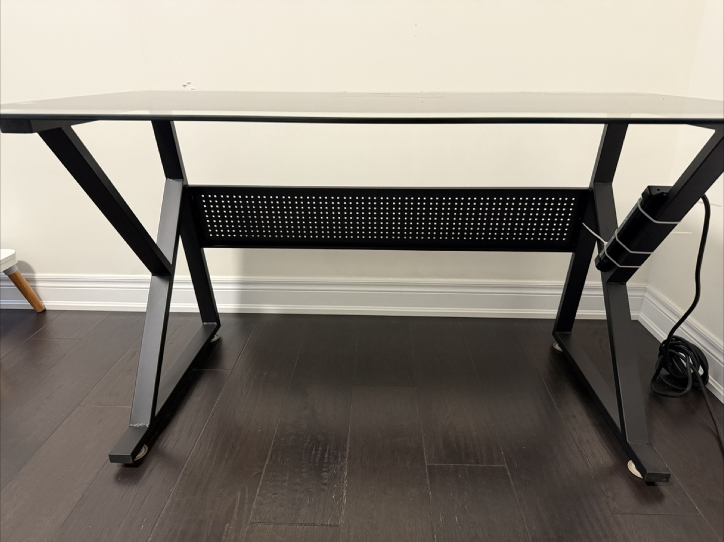 Black Glass Top Computer Desk - photo 4