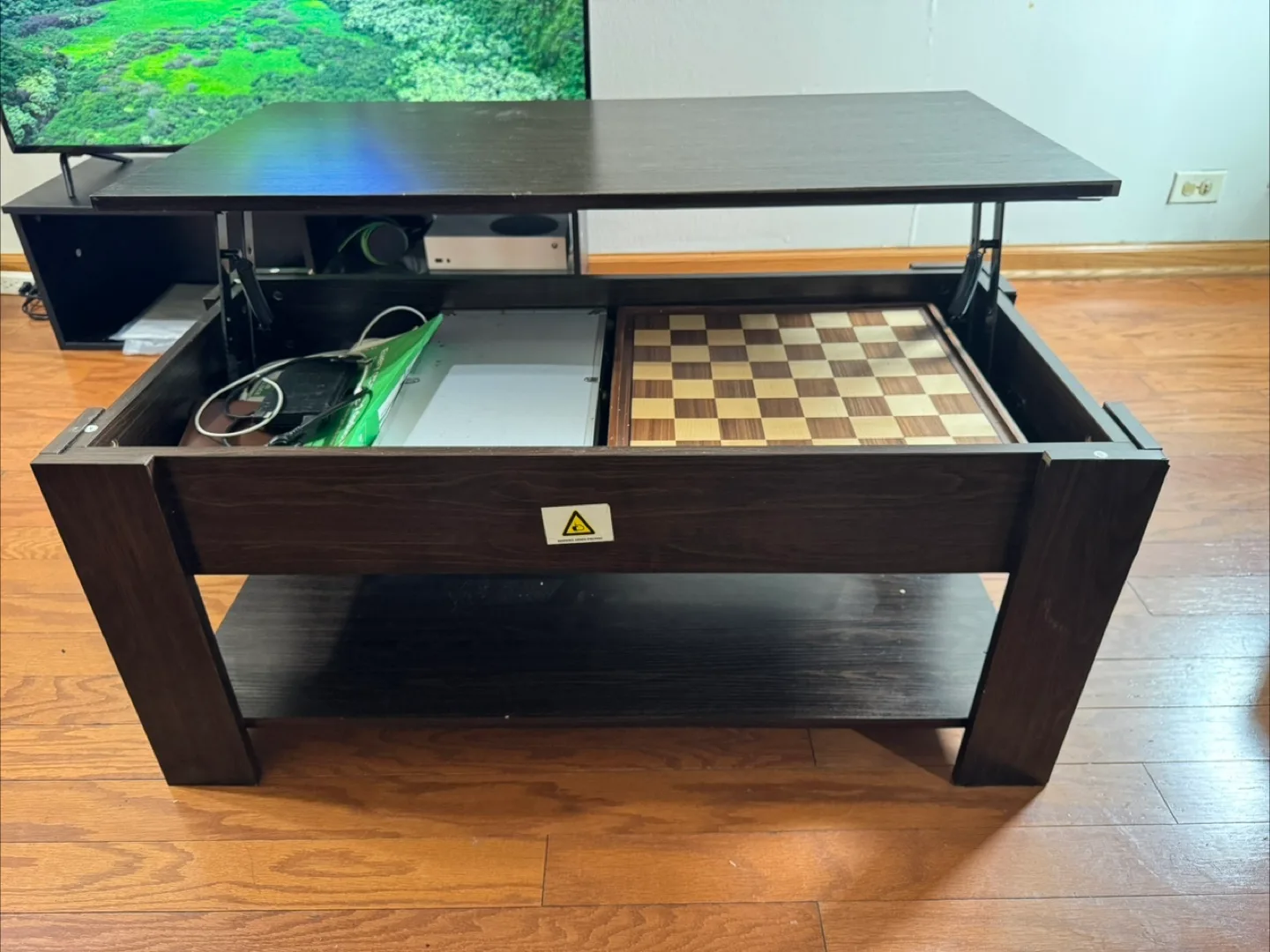 Dark Brown Lift Top Coffee Table thumbnail