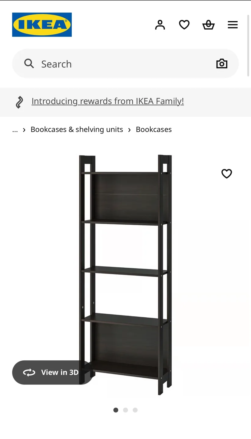 IKEA Dark Brown Leaning Ladder Shelf thumbnail