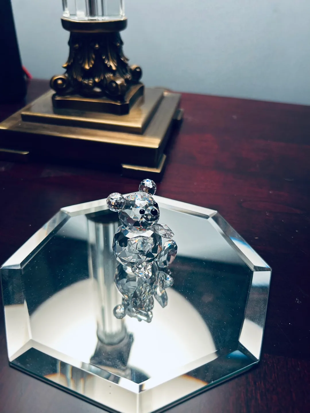 Swarovski Silver Crystal Figurine Large Bear  RETIRED   2 3/4" image indicator(2)