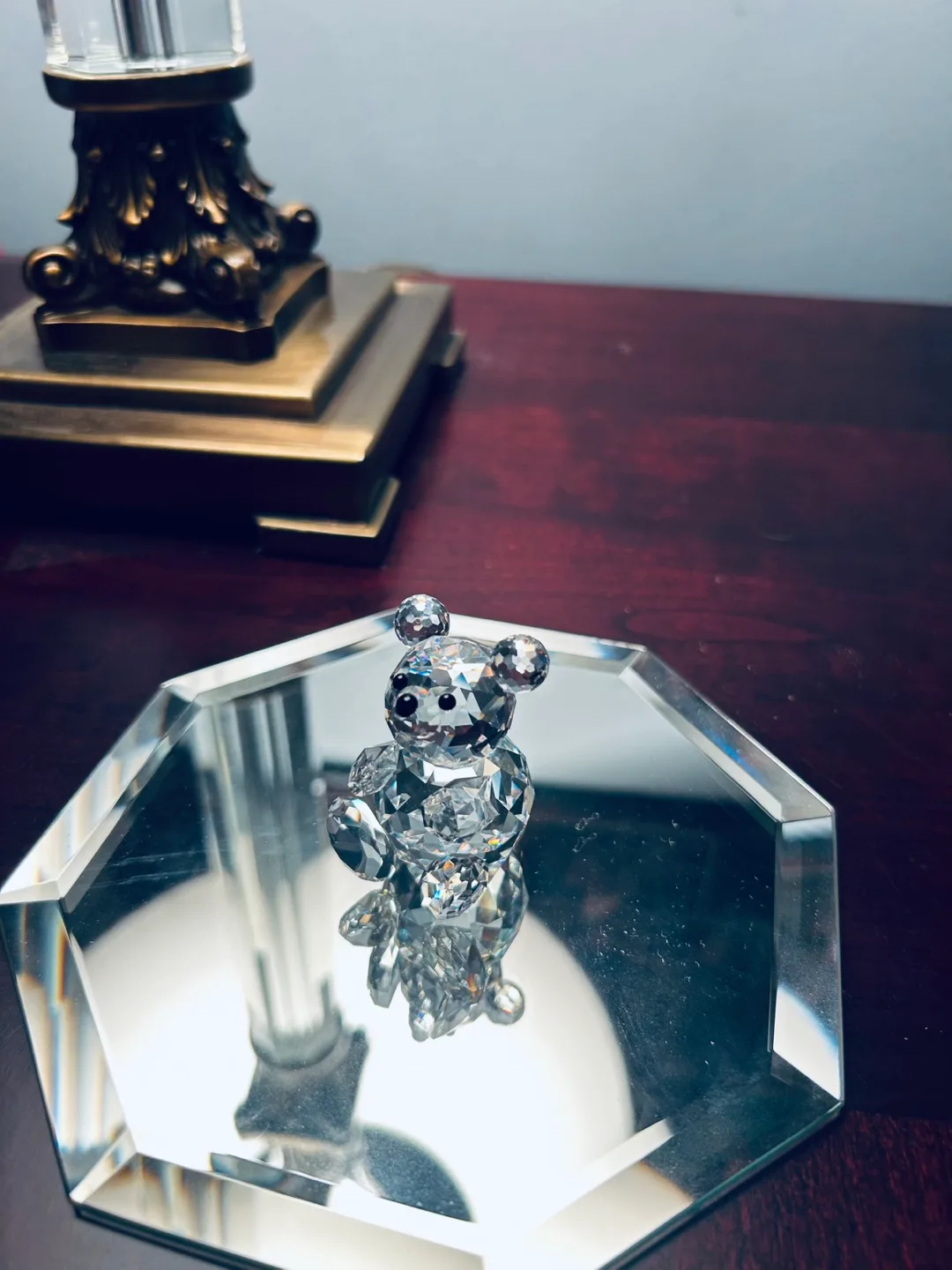 Swarovski Silver Crystal Figurine Large Bear  RETIRED   2 3/4" image indicator(3)