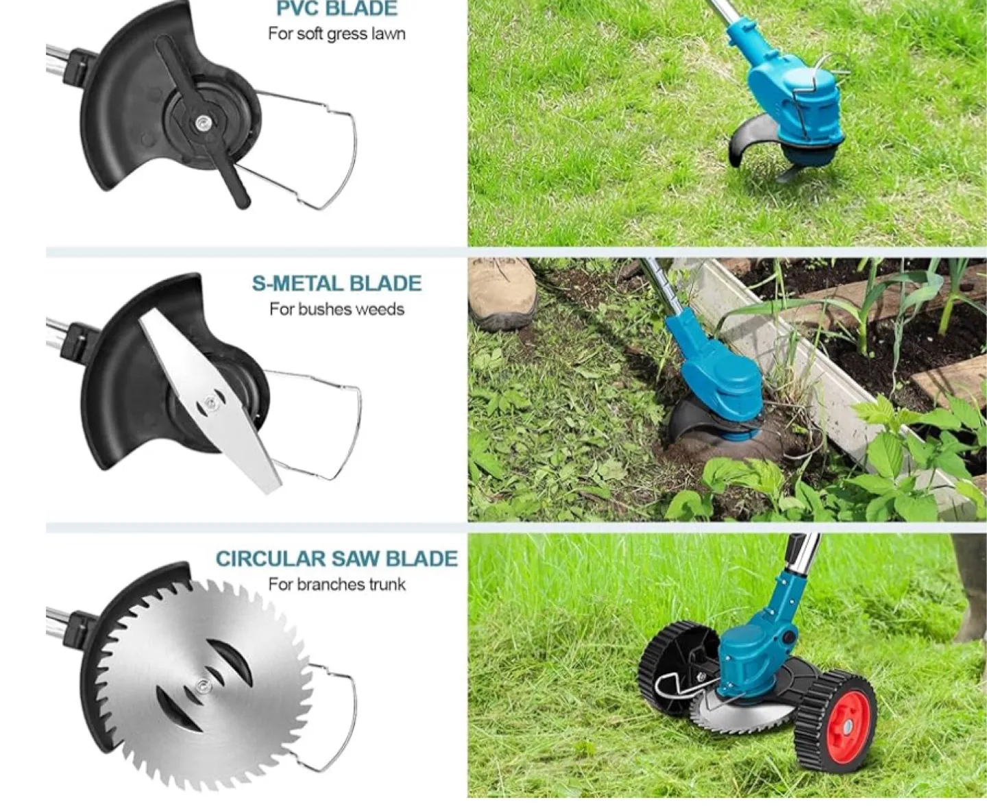 Gardening Tools Set with Cordless Trimmer and Snow Shovel image indicator(6)