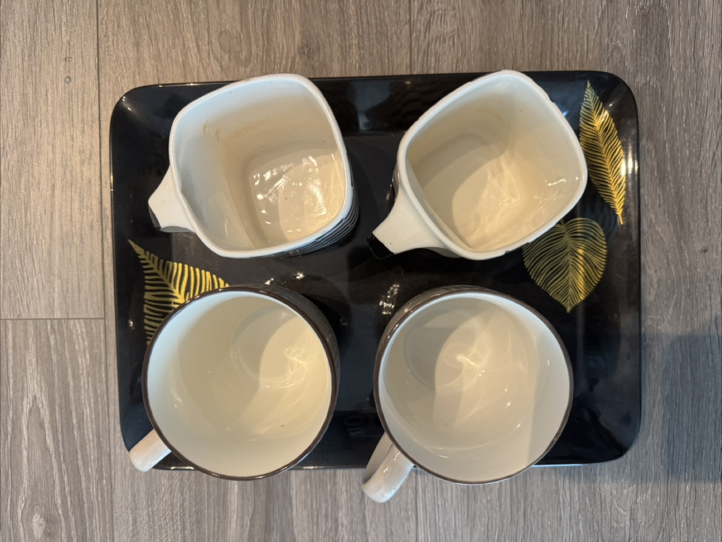 Servewell Coffee Mugs and Tray Set