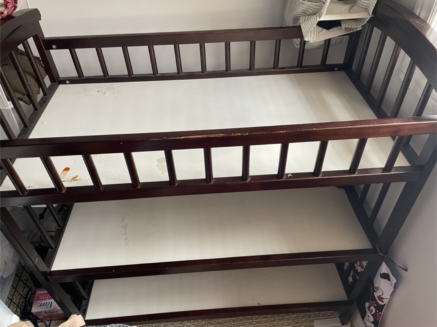 Baby Changing Table Dark Brown
