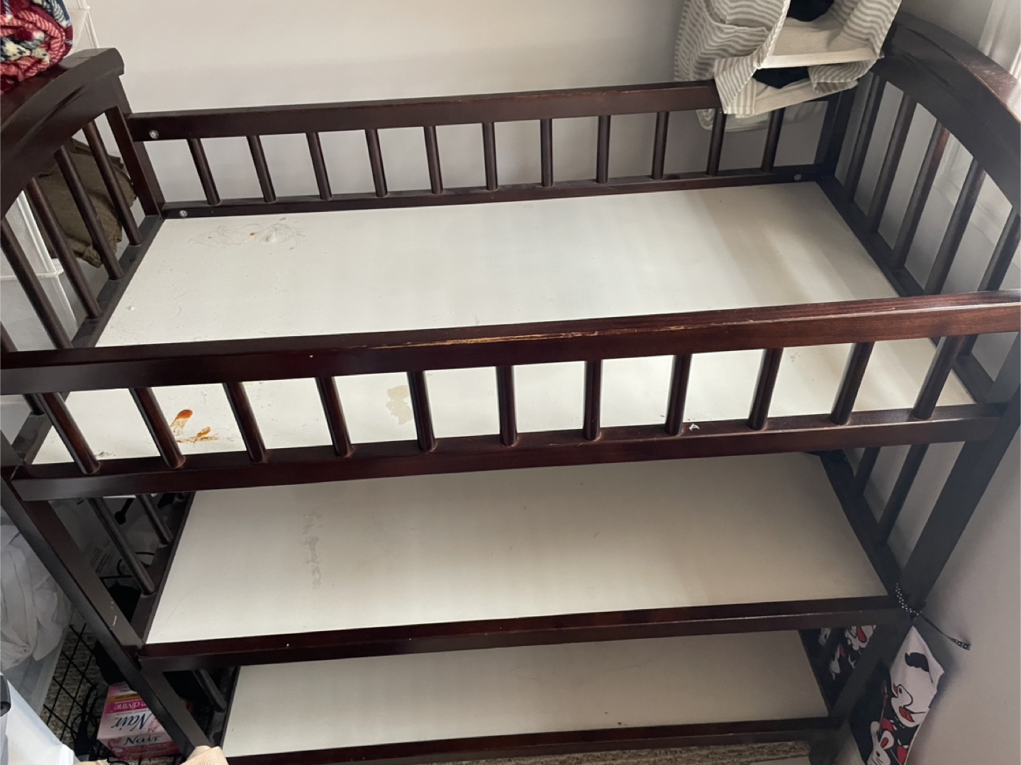 Baby Changing Table Dark Brown - photo 2