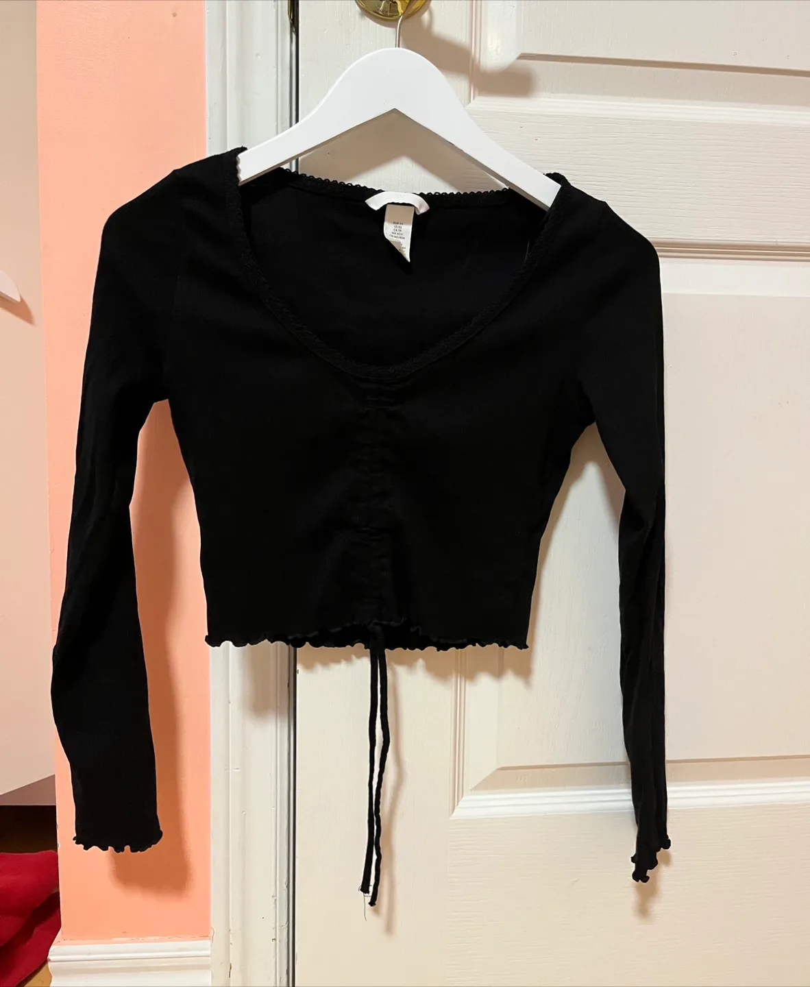 H&M Black Long Sleeve Top - Size XS thumbnail