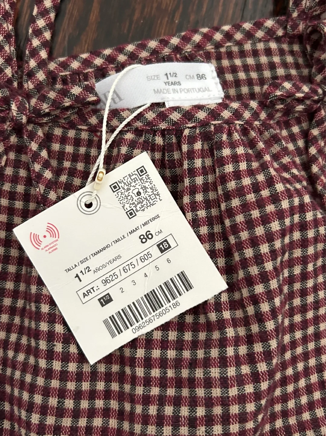 Zara Gingham Checkered Dress - Baby Girl thumbnail