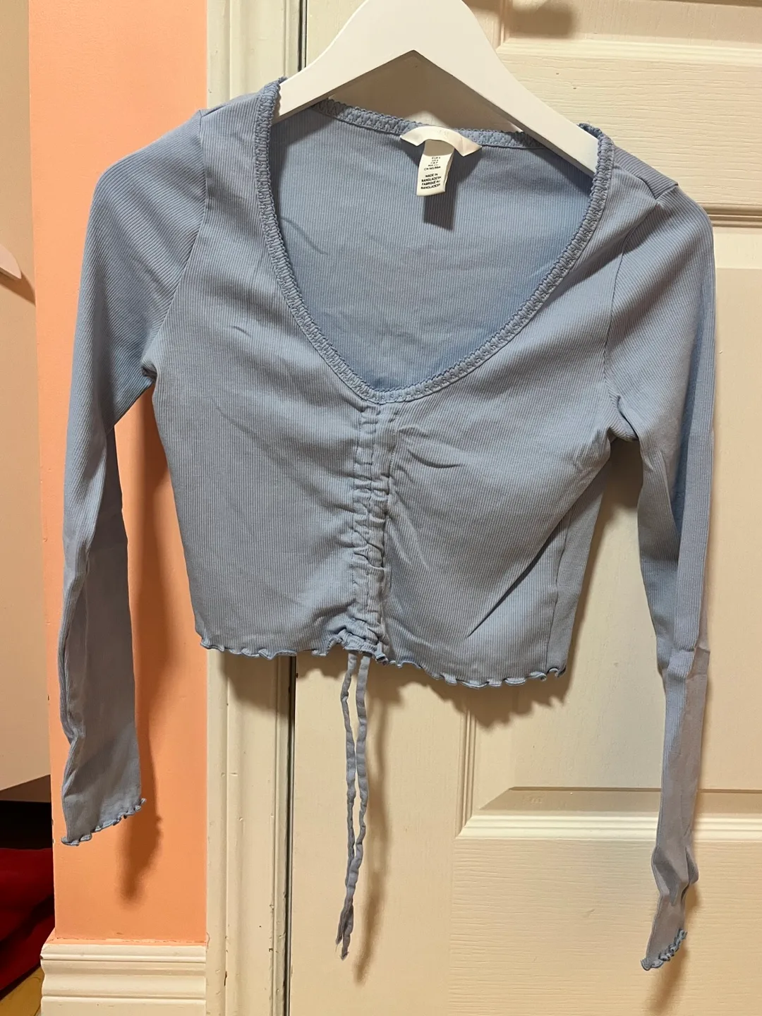 H&M Light Blue Long Sleeve Top (Small) thumbnail