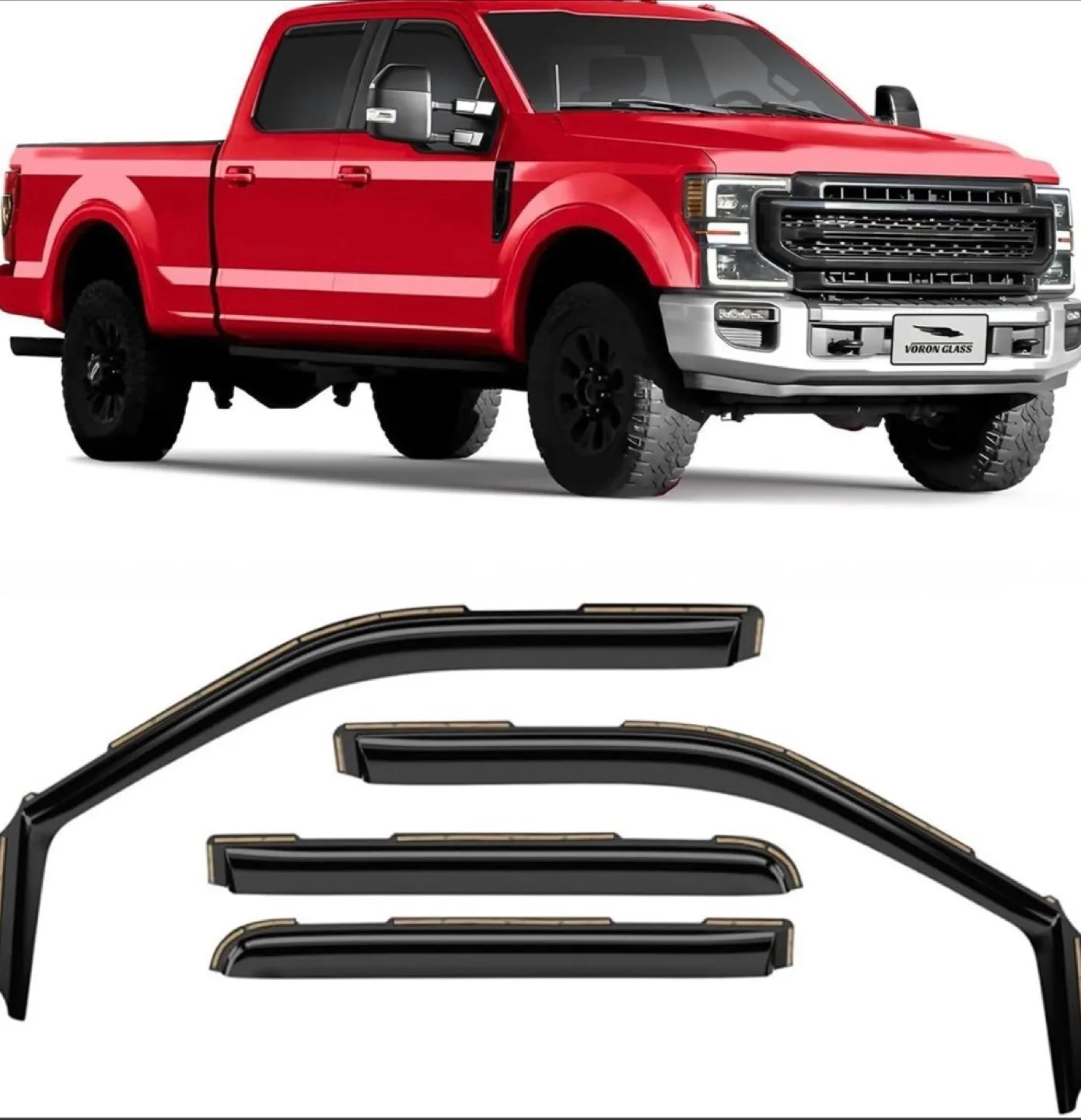 VORON GLASS Window Visors for Ford 250-550 thumbnail