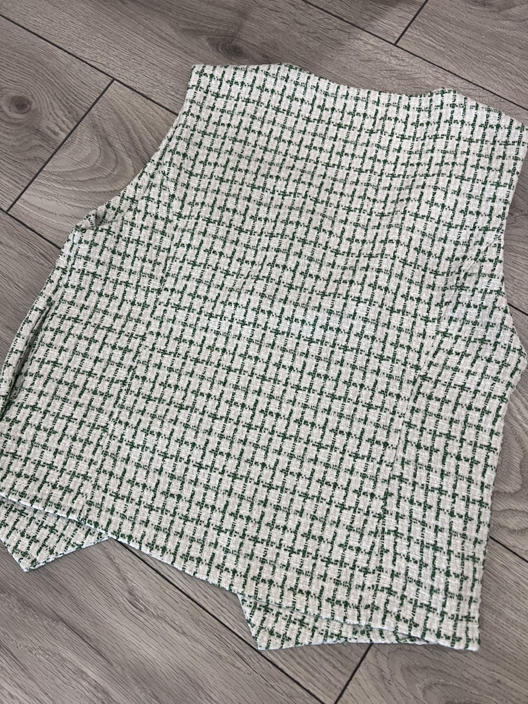 Seoul Green & White Tweed Vest - photo 3