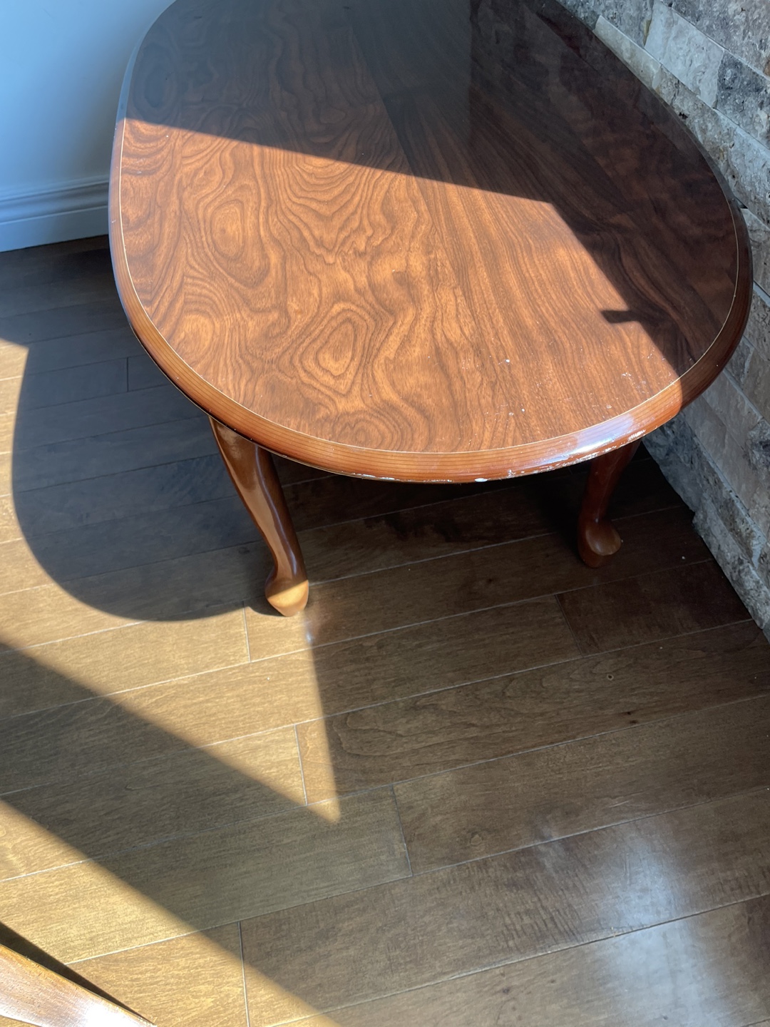 Oval Wood Coffee Table - photo 2