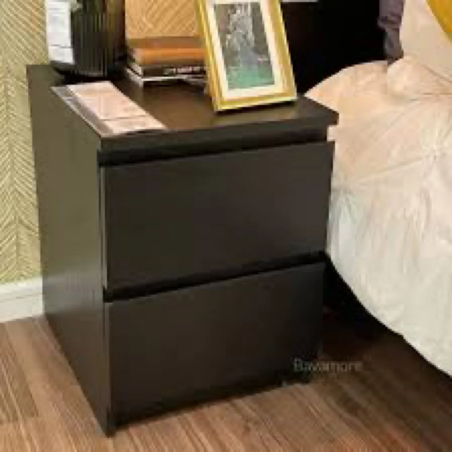 IKEA Black-Brown Nightstand Kullen image indicator(3)