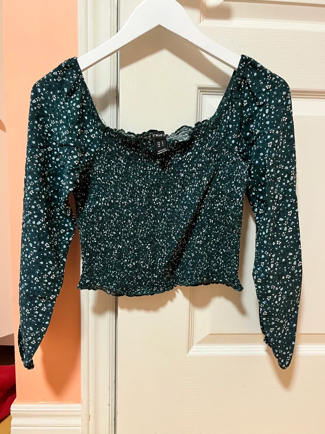 H&M Floral Print Long Sleeve Top - Size S thumbnail